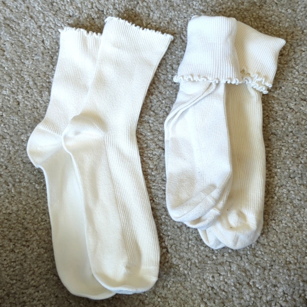 white dress socks